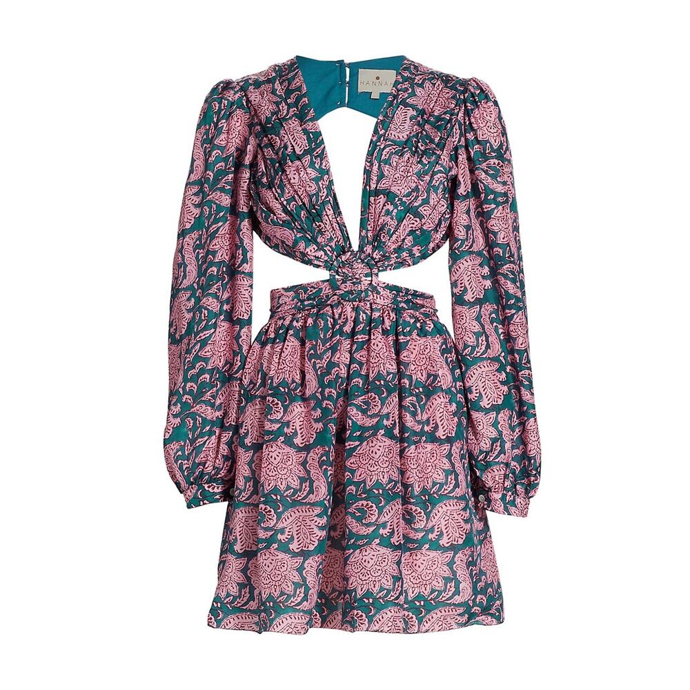 Hannah Artwear Floral Peonia Mia Minidress Size S (1)